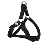 DDOXX Hundegeschirr Air Mesh, Step-In, verstellbar, gepolstert | viele Farben & Größen | für kleine, mittlere & große Hunde | Brust-Geschirr Hund Katze Welpe groß | Katzen-Geschirr klein | Schwarz, S
