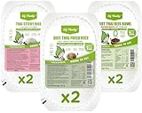 Elf-Family 72er Mix Diät-Box Thai Konjak Reis Jasminreis + Dessert - Low Carb Instant Büromittagessen - Gebratener Reis/Reisbeerreis/Klebriger Reis - MHD: 19.02.25 Glutenfrei/Kalorienarme/Vegan