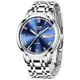 LIGE Armbanduhr Herren Silbrig, Herrenuhr Quarz-Analoguhr, Uhr Herren mit Kalender, Schwarz Edelstahlarmband 3ATM Wasserdicht, Leuchtzeiger-Display, Schöne Geschenke, Business Outdoor Erholung