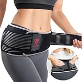 COMFORCE Sacroiliac belt, Rückenbandage, ischias bandage, iliosakralgelenk mit Eisbeutel, Beckengurt, Unisex Beckenbandage, lindert Ischias Bandscheibenvorfall für Schmerzlinderung (30'-41')