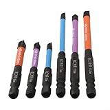 Spezial-Kreuzschraubendreher-Bit-Set für Elektriker - Legierter Stahl FPH1/FPH2/FPH3 Schlitz-Bits, 65 mm & 110 mm Länge, magnetisiert, rostbeständig, phosphatiert