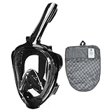 Schnorchelbrille für Erwachsene, Panorama-Schwimmbrille, Anti-Beschlag-Taucherbrille, Vollgesichts-Schnorchel, 180°-Panorama-Sicht-Schwimmbrille, Anti-Beschlag, Anti-Leck-Taucherbrille,