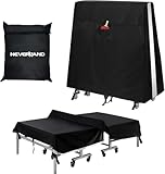 Tischtennisplatte Abdeckung NEVERLAND Wasserdichte Tischtennis Abdeckung 600D Oxford Tischtennis Schutzhülle Abdeckung für Tischtennisplatte Tischtennisabdeckung für Outdoor und Indoor (165*70*185 cm)