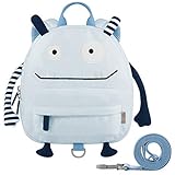 GAGAKU Kinderrucksack mit Brustgurt Mini Cartoon Kinder Rucksack Kleinkind für 2-5 Jahre Mädchen Jungen Tagesrucksack - Blau