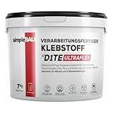 simpleBAU - Fertig Gemischter Fliesenkleber 7 KG, Universal Kleber für Gipskarton Osb-Kleber für Schwierige Untergründe, Montagekleber für Fußbodenheizung und Keramik Stein für Innen & Außen