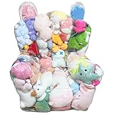 Sitzsack Kinder Kuscheltier Aufbewahrung PVC Clear Kinder Sessel mit Reißverschluss für Stofftier Aufbewahrung Kinder Sofa für Plüschtier die Organisation von Kinderzimmer