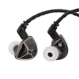 LINSOUL TANGZU Wan'er S.G Studio Edition In-Ear-Monitor, kabelgebundene HiFi Ohrhörer, 10mm dynamischer Treiber Kopfhörer mit 2Pin OFC geflochtenem Kabel (Ohne Mikrofon, Schwarz)