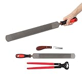 Zjyufy 3- tlg. Metall- Profi- Huf- Trimm- Werkzeug- Kit, Pferd Schmied professionelle Huf- Messer, Huf- Schneidezange, Huf- Raspel, professionelle Trimmen Pferd Werkzeuge
