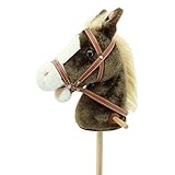 Sweety Toys 6410 Steckenpferd Miss Chocolate mit Beiger Mähne- Funktion Galoppgeräusch und Pferdegewieher