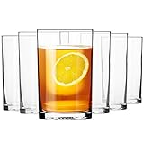 Krosno Wasser-Gläser Trinkgläser Tee-Gläser | Set von 6 | 250 ML | Basic Kollektion | Perfekt für Zuhause, Restaurants und Partys | Spülmaschinenfest