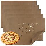 Dauerbackfolie, 5er Set Backpapier Wiederverwendbar, 30 x 40cm Dauerbackfolie für Backofen, Backfolie Hitzebeständig Antihaftbeschichtet Zuschneidbar für Backen Bügeln