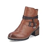 Rieker Damen Biker Boots 77580, Frauen Stiefeletten,uebergangsschuhe,uebergangsstiefel,hoch,Stiefel,Bootee,Booties,braun (24),38 EU / 5 UK