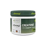 Chemp Creatine, 100% reines Creapure® Kreatin-Monohydrat, 300g Pulver, 88 Portionen, Muskelaufbau