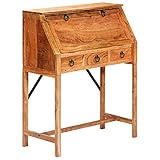 Height Adjustable Desk,büromöbel,Verstellbarer Schreibtisch,Schreibtisch 90×40×107 cm Massivholz AkazieGeeignet für Büro, Arbeitszimmer, Schlafzimmer