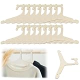 LIQWEI 15 Stück Baby Kleiderbügel Aus Holz, Rutschfester Kinderkleiderbügel Aus Holz Baby kleiderbügel rutschfest Babykleiderbügel Für Babies und Kinder Kleidung Hosen