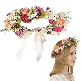 Blume Krone,Haar Garland,Blumenkranz,Blumenkranz Haare,Blumenkranz Blume Krone Stirnband,StirnBand,Braut,Haarband Blumen Hochzeit (B)