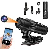 Action Cam Mini Helmkamera Outdoor-Rekorder wasserdicht Mini Action Videokamera HD 1080p Motorrad Fahrrad Helm Sport Kamera Video Recorder 120 ° Weitwinkel