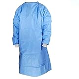 CRE87 1/10/20 Stück Mann und Frauen Schutzanzug Mehrweg Isolationskittel Non-Woven Medizin OP-Kittel Staubdicht Antibeschlag Wasserdicht Staubfreie Arbeitskleidung Schutzkleidung (A Blau/1PC M)