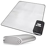 YUJUVI Alu Isomatte Schaummatten 100x200cm Schlafmatte für Camping Isoliermatte Isolierdecke Faltbare Zeltmatte Bodenmatte Thermomatte Thermodecke Matte aus Aluminiumfolie und EPE