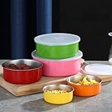 Igemy Brotdose Lunchbox Edelstahl Meal Prep Boxen Bento Box Lunch Box Edelstahl Brotdose Brotdosen Brotzeitbox Butterbrotdose Jausenbox Frühstücksbox Bentobox Essensbox Vesperdose brotbüchse 5 Stück