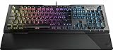 Roccat Vulcan 120 - Mechanische Gaming Tastatur, AIMO LED Einzeltastenbeleuchtung, Titan Switches, Aluminiumoberfläche, Multimedia-Tasten, Handballenauflage, Tactile Switch, silber
