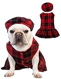 Impoosy Valentinstag Hundekostüm 100% Baumwolle Welpenkleid Haustier Kleidung Katze Valentinstag Rock für kleine Hundekleider (L)
