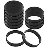 Kronabelle Edelstahl-Kochformen mit doppelt gerollten Kanten, runde Metallringformen für englische Muffins, 10,2 cm, antihaftbeschichtete Eierringe, Crumpets, Pfannkuchen und Sandwiches, 10 Stück