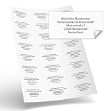 Personalisierte selbstklebende Adressaufkleber XL 70x35mm bis 7 Zeilen, ab 24 bis 240 Stück selbst gestalten, Namens-Etiketten für Schule