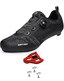 Herren Fahrradschuhe Damen Mountain Road Bikes Schuh Kompatibel mit Peloton & Look ARC Delta Kompatible Installation Look SPD SPD-SL Delta Lock Pedal Reitschuhe Schwarz EU 44