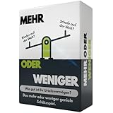 More or Less | Mehr Oder Weniger Kartenspiel | Wie gut ist Ihr Urteilsvermögen? Spiel für Erwachsene, Famile & Kinder | 2+ Spieler | Familienspiel | Reisespiel |