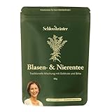 Blasen- und Nierentee mit Brennnessel, Birkenblätter & Goldrute von Schlosskräuter | 100% natürlicher Nierentee Kräutertee | Brennnesseltee Entwässerung mit Goldrute | Hochwertige Zutaten ohne Zusätze