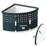 Tragbare faltbare Badewanne, Eckbadewanne für Erwachsene und Kinder, Mobile Badewanne für Dusche, Modern, Freistehend, Platzsparend, Kreissegment (Grün)