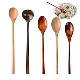 Suppenkelle | Kochlöffel mit langem Griff aus Holz, Küchenzubehör zum Zubereiten, Mischen und Servieren von Saucen, Honig und Gebäck