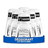 Narta - Invisimax Herren-Deodorant mit 48 Stunden Wirksamkeit, ohne Alkohol, hypoallergen, 6 x 50 ml