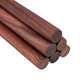 OLYCRAFT 6 Stück Walnussholz Rundstäbe 30x1.8cm Braun Unbehandelt Für Bastelarbeiten Holzbearbeitung Handgefertigte Gebäudemodelle DIY Bastelbedarf