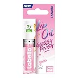 Labello Caring Lip Oil Candy Pink, zart glänzendes Lippenöl mit 100% natürlichen Ölen, vegane* Lippenpflege für ein glossy Finish (5,5 ml)