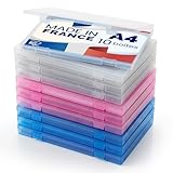 Iris Ohyama, Dokumentenbox, Ablagefächer, 10er-Set, Mix, Fassungsvermögen jeweils 150 Blatt A4, Stapelbar mit Sicherem Verschluss, BPA-frei, Büro Organizer, Dokumentenablage, PJC-A4