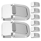 Angoily Tragbarer Laptop Ständer mit Selbstklebenden Tastaturerhöhungen Kompakte Notebook Tastaturhalterung aus Silber Metalllegierung für Ergonomische Schreibtischerhöhung und