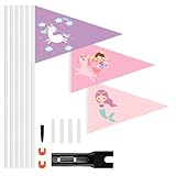 IWTBNOA 3 Stück Fahrradwimpel für Kinder, Kinderfahrradfahne, Fahrradwimpel Kinder, Sicherheitswimpel mit Befestigungswinkel Fahrradwimpel, Fahrrad Wimpel für Kinderfahrrad Mountainbike