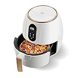 4L Heißluftfritteuse Heimluftfritteuse Automatische elektrische Friteuse Gebackene Süßkartoffelmaschine Ölfreie Heißluftfritteuse (Color : White, Size : 4L)