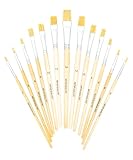 K3T Naturborstenpinsel-Set 13-teilig (Größen 2, 4, 6, 8, 10, 12 und 14), Schaft naturbelassen, Art.Nr. 49014