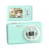 Digitalkamera,HD 1080P Fotokamera Kompaktkamera mit 32GB Karte, 48MP Fotoapparat 2,4 ''16X Digital Zoom Digital Kamera für Teenager, Anfänger（Grüner）