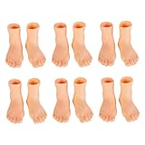DIKACA 6 Finger fuß Abdeckung kleine Fußpuppen Kleiner Fuß kleine Hände Fuß Fingerpuppen Mini-Füße interaktive Puppen Hand Puppet Marionetten Fingerpuppen für Kinder Vinyl