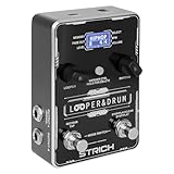 STRICH Stereo Looper Gitarrenpedal mit eingebautem Drumcomputer, 100 Drum-Patterns, 160 Minuten Aufnahmezeit, USB für Audio-Import/Export, Unterstützung von Fußschaltersteuerung