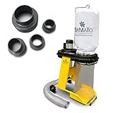 BAMATO Absauganlage AB-550 | inkl. Adapter Set | 1150 m³/h Absaugleistung | Späneabsaugung Späneabsauganlage Holzabsaugunganlage Absaugung Staubabsaugung