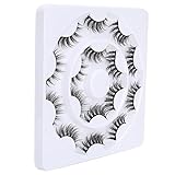 Make-up Falsche Wimpern, Dicke, Lockige Augen-Make-up-Tools, Einfach zu Verwenden, Weit Verbreitet, Dicke Falsche Wimpern, 8 Paar Falsche Wimpern für Frauen, Heimgebrauch (D21)