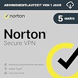 Norton Secure VPN 2024 | 5 Geräte | 1-Jahres-Abonnement | PC/Mac/Android/iOS | Aktivierungscode per Email