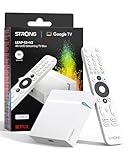STRONG LEAP-S3+V2 Streaming Smart TV Box 4K UHD – 2 GB RAM + 16 GB Speicher, HDR10+ & Dolby Vision/Atmos, WiFi 5 & BLE 5, Ethernet-Anschluss (RJ45), Sprachassistent, Weiß