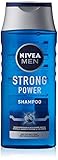 NIVEA MEN Strong Power Shampoo (250 ml), effektives Haarshampoo mit Meeresmineralien, Pflegeshampoo für kraftvolles und gestärktes Haar