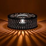 Creano schwarzes Stövchen aus Edelstahl mit Teelichthalter - Teewärmer - stabil klappert Nicht - Rechaud für sämtliche Teekannen geeignet